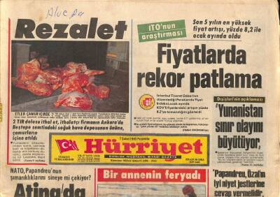 Hürriyet Gazetesi 7 Şubat 1985 - Amik Ovası Göl Oldu , 20 Bin Dönüm Sular Altında GZ84609 - 1