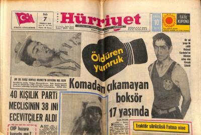 Hürriyet Gazetesi 7 Temmuz 1970 - Komadan Çıkamayan Boksör 17 Yaşında GZ72441 - 1