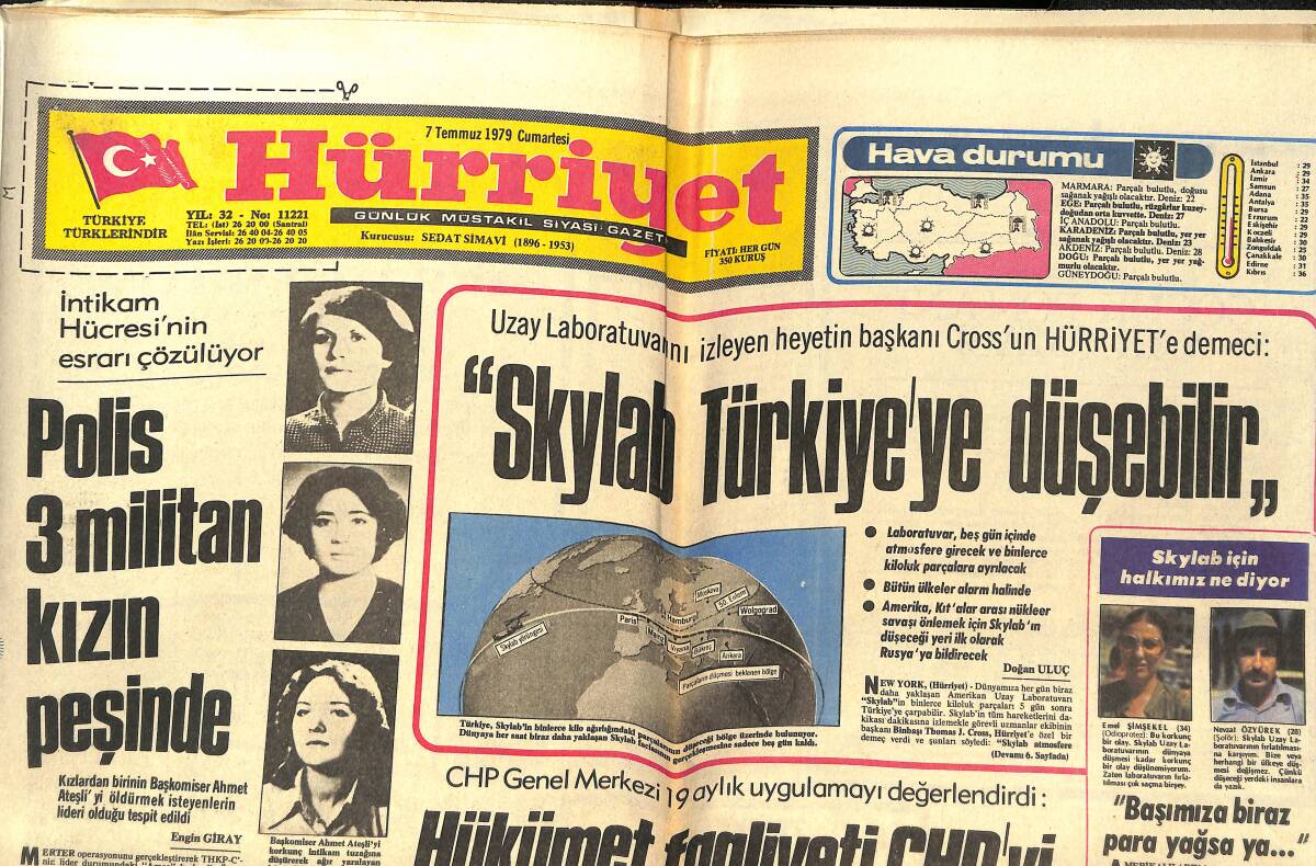 Hürriyet Gazetesi 7 Temmuz 1979 - Cumhurbaşkanı Korutürk Herkesin Hayat Pahalılığı İle Savaşmasını İstedi - Hükümet Faaliyeti CHP'yi Yıpratıyor GZ142699 - 1