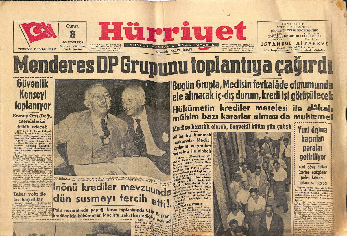 Hürriyet Gazetesi 8 Ağustos 1958 - İtalyanların En Sehhar Yıldızı Gina 31 Yaşına Bastı GZ146962 - 1