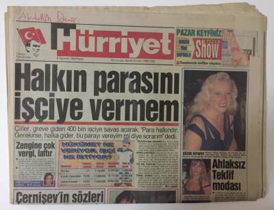 Hürriyet Gazetesi 8 Ağustos 1993 -Gurur Tablosu Türk Havacılık Ve Uzay Sanayiinde Büyük Atılımlar Gerçekleştirdi GZ10919 - 2