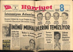 Hürriyet Gazetesi 8 Aralık 1962 - Kasım Gülek İle Avni Doğan da Dün Yüksek Haysiyet Divanına Verildi GZ67436 - 2