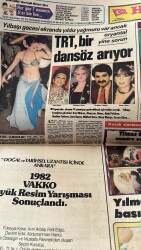 Hürriyet Gazetesi 8 Aralık 1982 - TRT , Bir Dansöz Arıyor * Zeki Müren-İbrahim Tatlıses-Muazzez Abacı-Sezen Aksu GZ127711 - 2