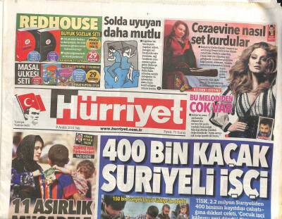 Hürriyet Gazetesi 8 Aralık 2015 - Irakla Musul Krizi , 350 Komando Beklemede - 400 Bin Kaçak Suriyeli İşçi GZ106174 - 1