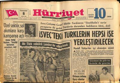 Hürriyet Gazetesi 8 Ekim 1966 - Kıbrısta Bir Türk Köyü Ateşe Tutuldu GZ117452 - 1