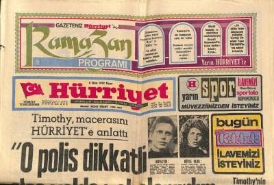 Hürriyet Gazetesi 8 Ekim 1972 - Timothy , Macerasını Hürriyete Anlattı GZ81715 - 1