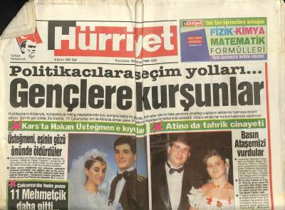 Hürriyet Gazetesi 8 Ekim 1991 - Çukurcada Hain Pusu 11 Asker Şehit GZ89127 - 1