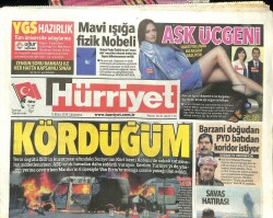 Hürriyet Gazetesi 8 Ekim 2014 - Mavi Işığa Fizik Nobeli GZ101191 - 2