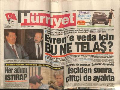 Hürriyet Gazetesi 8 Eylül 1989 - Doğum Günü Hediyesi GZ56991 - 1