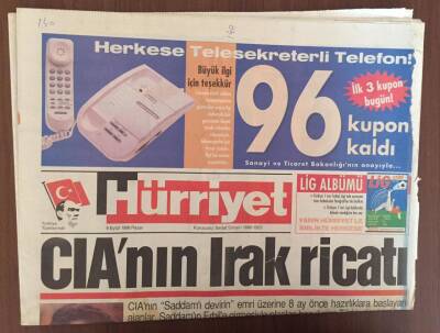 Hürriyet Gazetesi 8 Eylül 1996 - RPden Laiklik Savaşı GZ10286 - 2