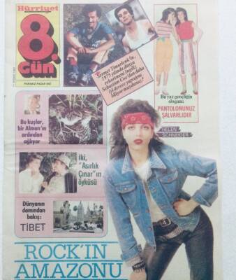 Hürriyet Gazetesi 8. Gün Eki 11 Nisan 1982 - Rockın Amazonu GZ42703 - 1