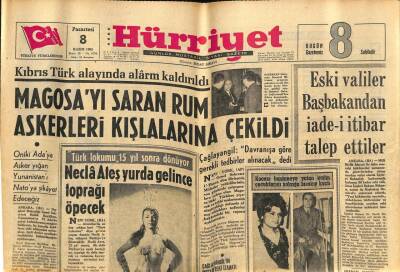 Hürriyet Gazetesi 8 Kasım 1965 - Kıbrıs Türk Alayında Alarm Kaldırıldı GZ76373 - 1