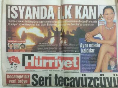 Hürriyet Gazetesi 8 Kasım 2005 - İsyanda İlk Kan, Fenerin Yarısı Alex GZ29913 - 1