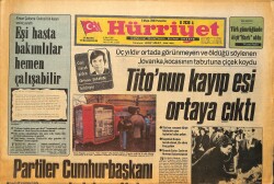 Hürriyet Gazetesi 8 Mayıs 1980 - Müjde Ar Fuar'ın Kraliçesi Olacak - Tito'nun Kayıp Eşi Ortaya Çıktı GZ157703 - Gökçekoleksiyon