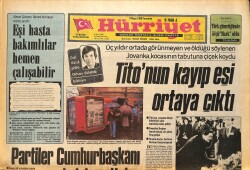 Hürriyet Gazetesi 8 Mayıs 1980 - Müjde Ar Fuar'ın Kraliçesi Olacak - Tito'nun Kayıp Eşi Ortaya Çıktı GZ157759 - Gökçekoleksiyon