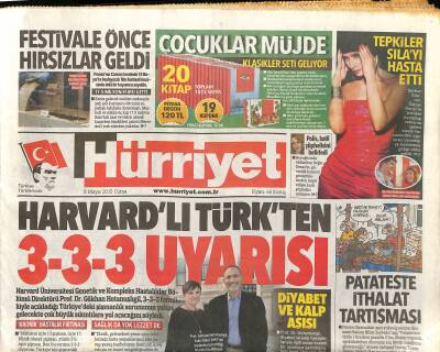 Hürriyet Gazetesi 8 Mayıs 2015 - Harvardlı Türkten 3-3-3 Uyarısı - Patateste İthalat Tartışması GZ125565 - 1