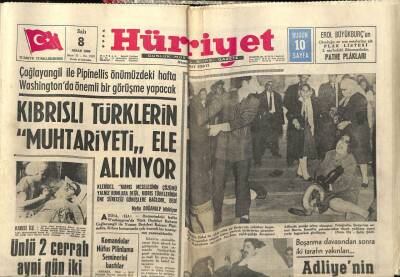 Hürriyet Gazetesi 8 Nisan 1969 - Kıbrıslı Türklerin Muhtariyeti Ele Alınıyor GZ54940 - 1