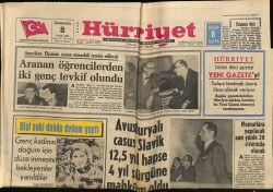 Hürriyet Gazetesi 8 Ocak 1969 - Avustralyalı Casus Slavik 12,5 Yıl Hapse 4 Yıl Sürgüne Mahkum Oldu GZ69998 - 1