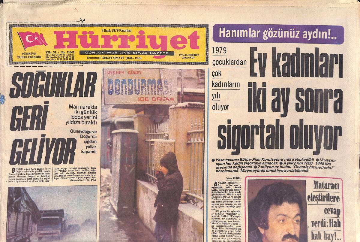 Hürriyet Gazetesi 8 Ocak 1979 - 4 Büyükler Türkiye'ye Yardıma Kararlı - Fenerbahçe'nin Kurtulması Mucize - Jackie Yakışıklı Konsolosu Kurtardı GZ157063 - 1