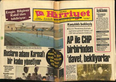 Hürriyet Gazetesi 8 Ocak 1980 - Ziya Ül Hak Ruslar Sınırı Geçerse Savaş İlan Ederiz GZ69379 - 1