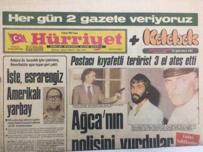 Hürriyet Gazetesi 8 Ocak 1982 - Ağcanın Polisini Vurdular GZ34363 - 1