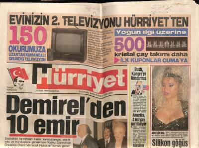 Hürriyet Gazetesi 8 Ocak 1992 - Doğum Günü Hediyesi GZ55396 - 1
