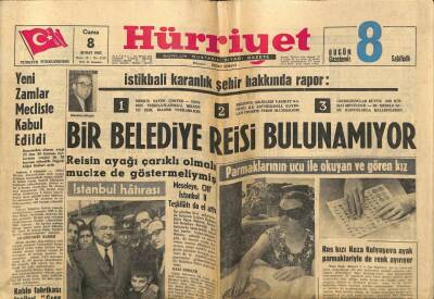 Hürriyet Gazetesi 8 Şubat 1963 - Bir Belediye Reisi Bulunamıyor GZ97525 - 1