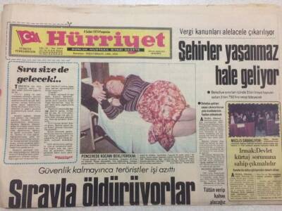 Hürriyet Gazetesi 8 Şubat 1979 - Şehirler Yaşanmaz Hale Geliyor GZ52081 - 1