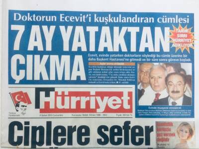 Hürriyet Gazetesi 8 Şubat 2003 - Doktorun Bülent Eceviti Kuşkulandıran Sözleri GZ43312 - 1
