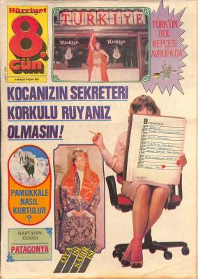 Hürriyet Gazetesi 8.Gün Eki 7 Mart 1982 - Saatlerde Tik Taklar Tarihe Karışıyor ! GZ91028 - 1