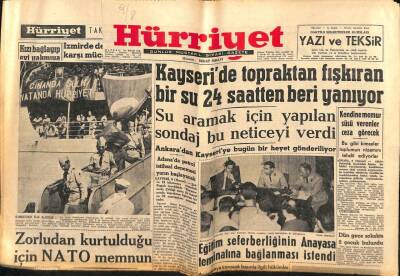 Hürriyet Gazetesi 9 Ağustos 1960 - Zorludan Kurtulduğu İçin NATO Memnun GZ72648 - 1