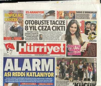 Hürriyet Gazetesi 9 Ağustos 2018 - Türsabdan 20 Yeni Booking Davası GZ113038 - 1