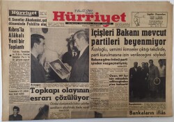 Hürriyet Gazetesi 9 Aralık 1960 - Topkapı Olayının Esrarı Çözülüyor , Kıbrısla Alakalı Yeni Bir Toplantı GZ16533 - 1