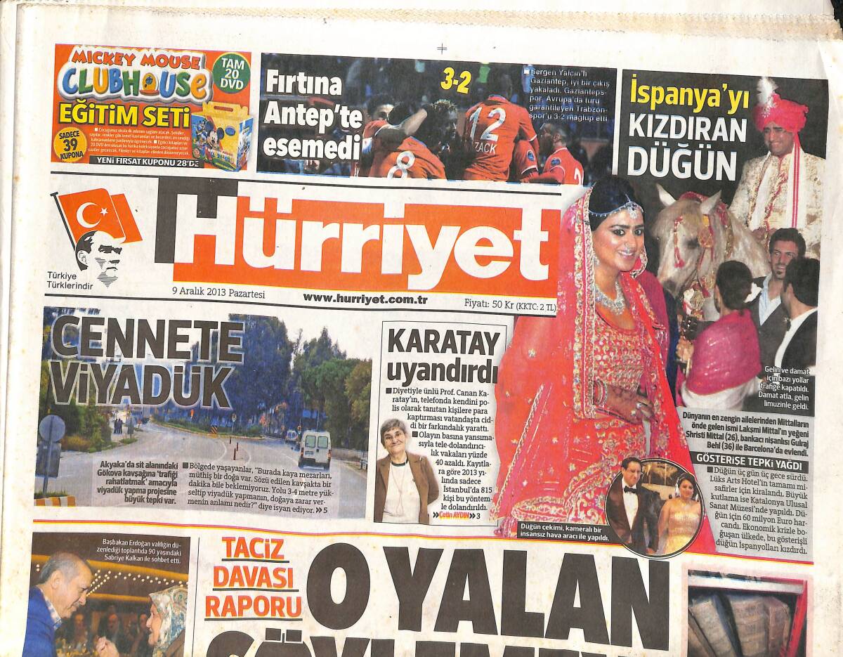 Hürriyet Gazetesi 9 Aralık 2013 - Yeni Mustang'e Kemal İmzası - Galatasaray Kupa Yüzünden Büyük Zorluk Yaşayacak GZ159592 - 1