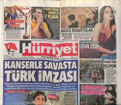 Hürriyet Gazetesi 9 Aralık 2018 - Kanserle Savaşta Türk İmzası - Sinatranın Eşyaları Servete Bedel GZ125596 - 1