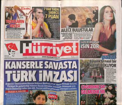 Hürriyet Gazetesi 9 Aralık 2018 - Kanserle Savaşta Türk İmzası - Sinatranın Eşyaları Servete Bedel GZ125631 - 1