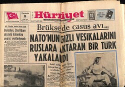 Hürriyet Gazetesi 9 Ekim 1968 - NATOnun Gizli Vesikalarını Ruslara Aktaran Bir Türk Yakalandı GZ72082 - 2