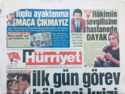 Hürriyet Gazetesi 9 Ekim 2003 - İlk Gün Görev Bölgesi Krizi GZ43322 - 1