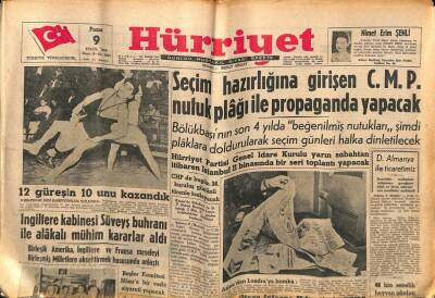 Hürriyet Gazetesi 9 Eylül 1956 - Türkiye Ve Dünyadaki Milyonluk Defineler GZ76692 - 1