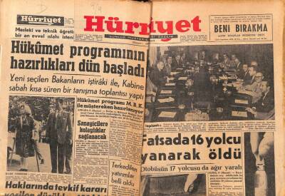 Hürriyet Gazetesi 9 Eylül 1960 - Hükümet Programının Hazırlıkları Dün Başladı GZ82027 - 1