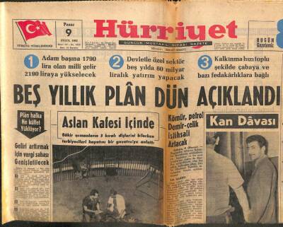 Hürriyet Gazetesi 9 Eylül 1967 - De Gaulle Almanya İle Ordu Düşünüyor GZ103482 - 2