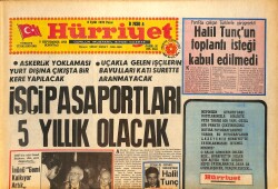 Hürriyet Gazetesi 9 Eylül 1973 - İşçi Pasaportları 5 Yıllık Olacak - AP Kontenjanında Üç General Var GZ157763 - Gökçekoleksiyon