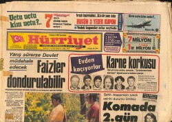 Hürriyet Gazetesi 9 Haziran 1982 - 50'lik Belmondo'nun Son Sevgilisi 19 Yaşında - Özal: Faizde Kuruşum Yok GZ2878 - Gökçekoleksiyon