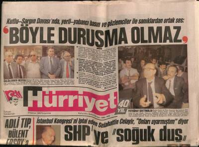 Hürriyet Gazetesi 9 Haziran 1988 - Adli Tıp , Bülent Ersoya Bayıldı GZ81388 - 1