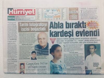 Hürriyet Gazetesi 9 Haziran 2004 - Tarihi Fotoğrafçı Münir Çaldıranı İşçisi Bıçakladı GZ46672 - 1