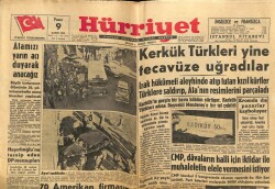 Hürriyet Gazetesi 9 Kasım 1958 - Kerkük Türkleri Yine Tecavüze Uğradılar GZ72545 - 2