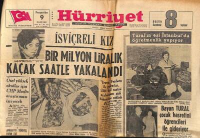 Hürriyet Gazetesi 9 Kasım 1967 - Bayan Tural Çocuk Hasretini Öğrencileri İle Gideriyor GZ91731 - 1
