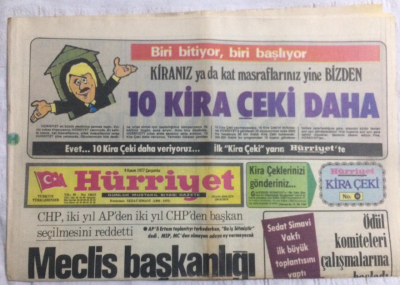 Hürriyet Gazetesi 9 Kasım 1977 - Meclis Başkanlığı Yine Kilitlendi - GZ19938 - 1