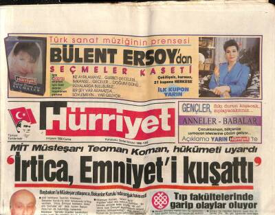 Hürriyet Gazetesi 9 Kasım 1990 - Eyüp Sultan Çinileri İsviçrede Satılıyor GZ83976 - 1