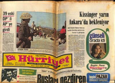 Hürriyet Gazetesi 9 Mart 1975 - Yakışıklılık Yarışında Alain Delon Üçüncü Olabildi GZ67815 - 2